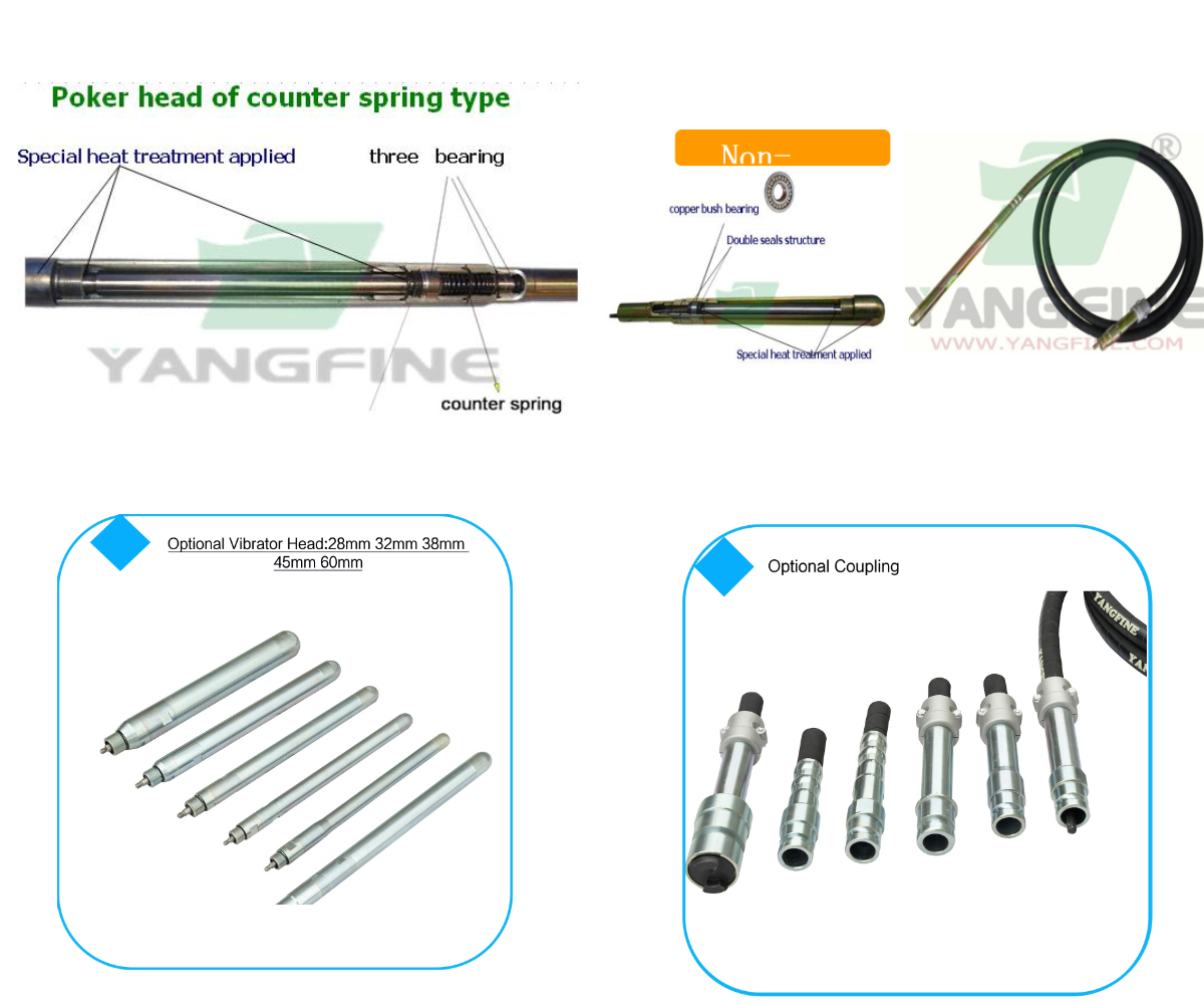 Pneumatic concrete vibrator