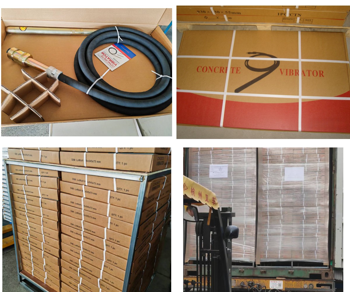 Eje flexible del vibrador de hormigón