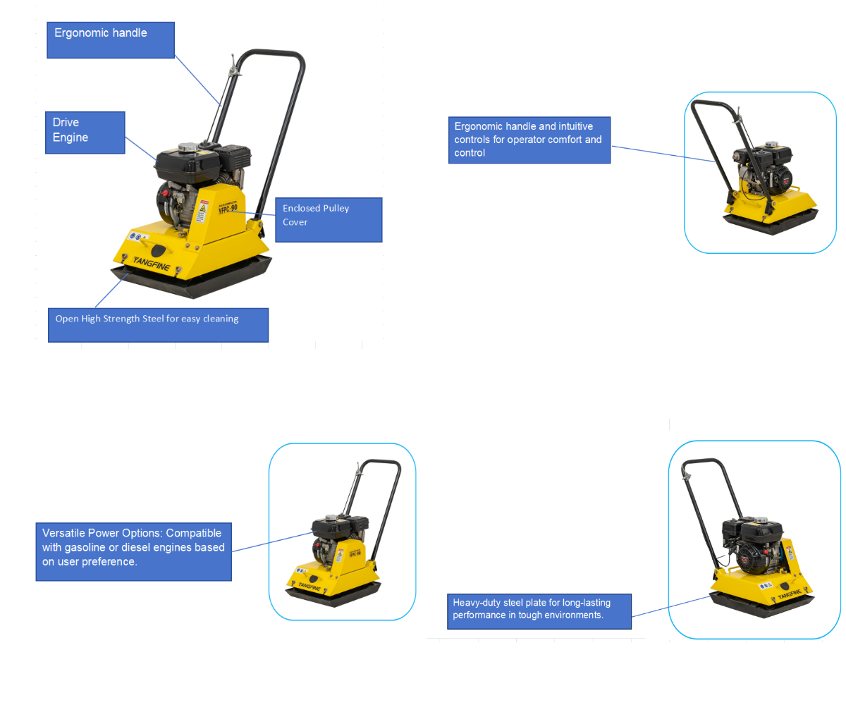Compactador de placa de 90 kg