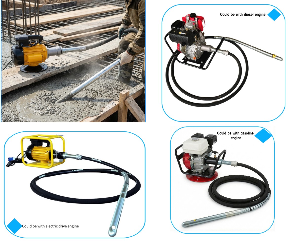 Vibrador de betão a gasolina